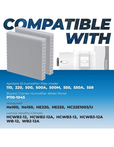 10 Filtros de Reemplazo para Humidificador Aprilaire 500 - 2 Pack