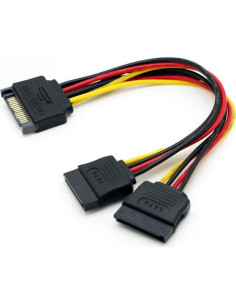 Adaptador Y SATA 15 pines macho a 2 hembra ANRANK 20 cm 2