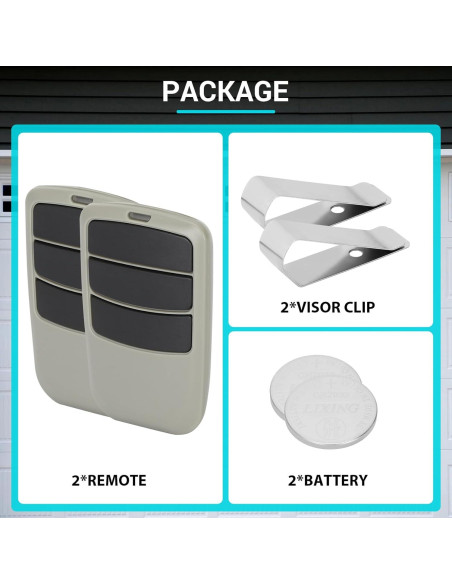 Control Remoto D3B Pevxou para Puerta de Garaje Guardian 2 Pzs