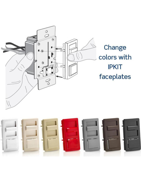 Interruptor Regulador Leviton IPL06-10Z para LED y Halógenas