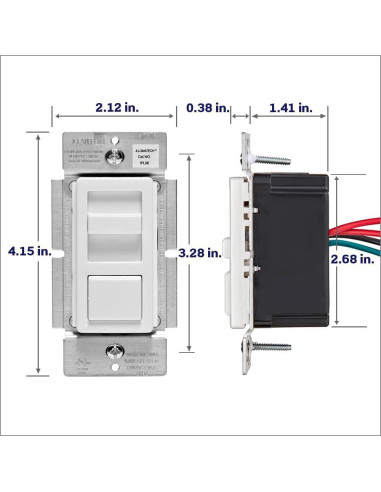 Interruptor Regulador Leviton IPL06-10Z para LED y Halógenas