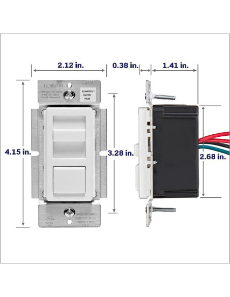Interruptor Regulador Leviton IPL06-10Z para LED y Halógenas