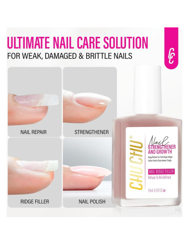 Endurecedor de Uñas 8 en 1 Durazno Polvoriento 15ml - Crecimiento y Reparación