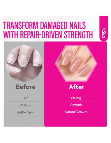 Endurecedor de Uñas 8 en 1 Durazno Polvoriento 15ml - Crecimiento y Reparación