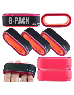 Bloques de Pulido de Uñas Iconikal - Paquete de 8, 3 Vías