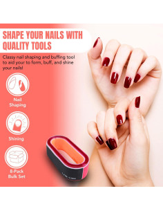 Bloques de Pulido de Uñas Iconikal - Paquete de 8, 3 Vías 2