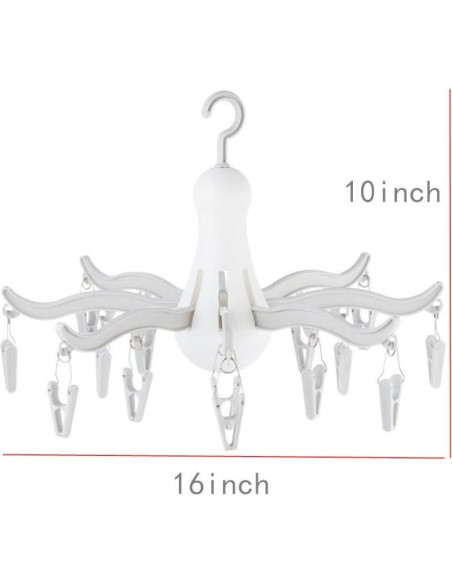 Perchero Plegable XIGUI con 16 Clips para Secar Ropa Interior