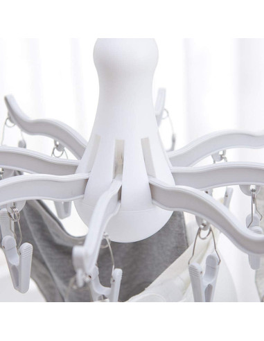 Perchero Plegable XIGUI con 16 Clips para Secar Ropa Interior