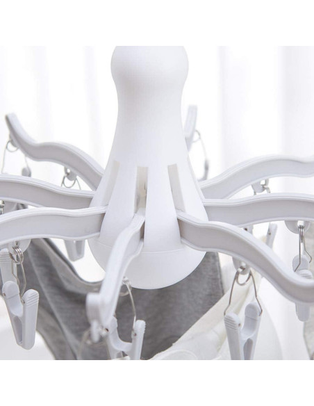 Perchero Plegable XIGUI con 16 Clips para Secar Ropa Interior