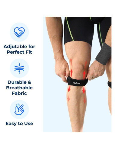 Correa de Rodilla Patelar Wellnee Ajustable - Soporte para Deportes