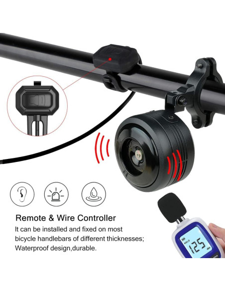 Timbre de Bicicleta Eléctrica Baluoqi con Alarma y Control Remoto