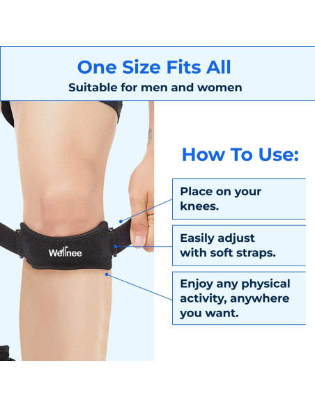 Correa de Rodilla Patelar Wellnee Ajustable - Soporte para Deportes