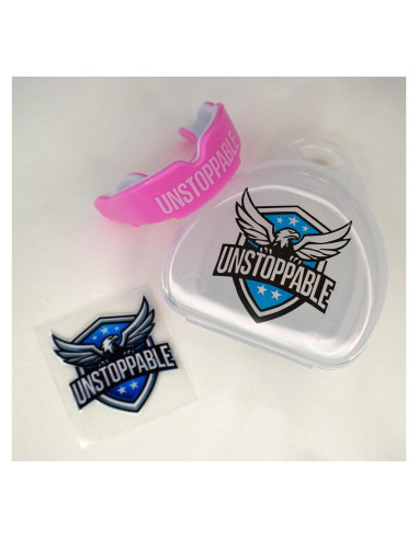 Protector Bucal Deportivo FUNDAMENTAL MG CORE Rosa/Blanco