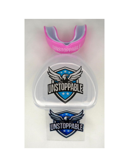 Protector Bucal Deportivo FUNDAMENTAL MG CORE Rosa/Blanco