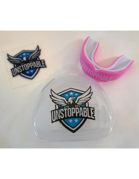 Protector Bucal Deportivo FUNDAMENTAL MG CORE Rosa/Blanco