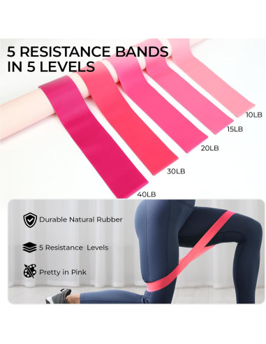 Conjunto de Pilates AFOROEOA: Anillo, Pelotas y Bandas 5 Niveles