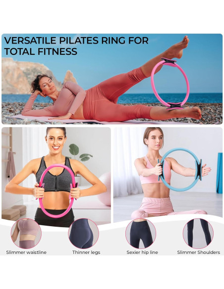 Conjunto de Pilates AFOROEOA: Anillo, Pelotas y Bandas 5 Niveles