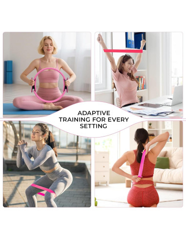 Conjunto de Pilates AFOROEOA: Anillo, Pelotas y Bandas 5 Niveles