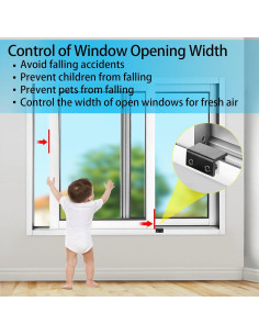 Cerraduras de Ventana ZRFCXE - Paquete de 4, Seguridad Ajustable 2