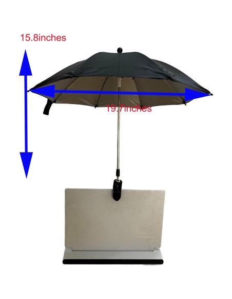 Sombrilla para Laptop Noraling 50 cm Plegable y Rotativa 360