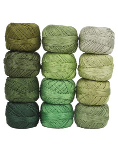 Hilo de Bordado Algodón Egipcio AMOHilos Tamaño 8 12 Colores