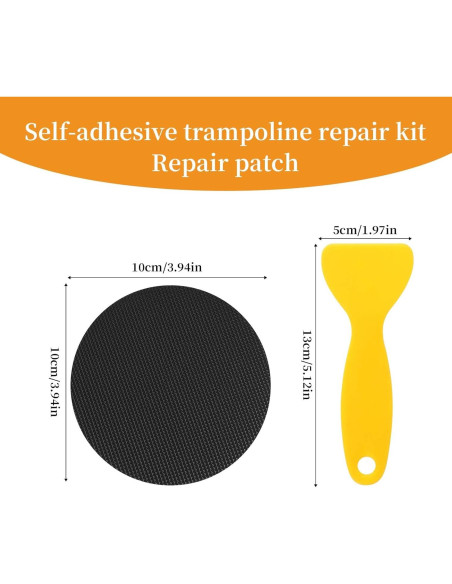 Kit de Reparación de Trampolín Lyreh 6 Piezas 10x10cm
