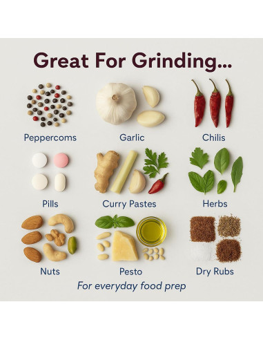 Juego de Mortero y Mano HIC Kitchen Porcelana 6.99 cm