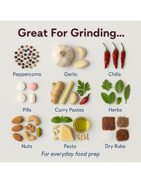 Juego de Mortero y Mano HIC Kitchen Porcelana 6.99 cm