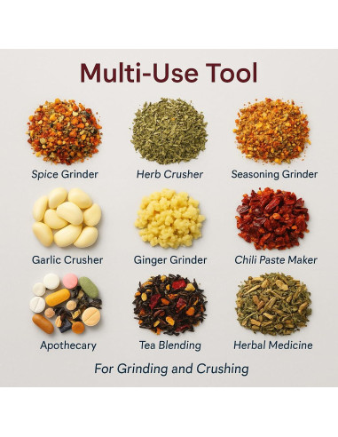 Juego de Mortero y Mano HIC Kitchen Porcelana 6.99 cm