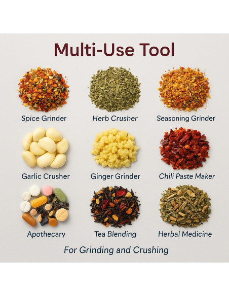 Juego de Mortero y Mano HIC Kitchen Porcelana 6.99 cm