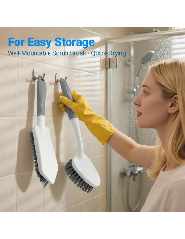 Juego de 2 cepillos de limpieza SSINBOANGI con cerdas duras