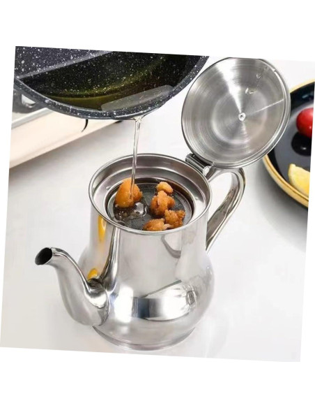 Contenedor de Aceite de Acero Inoxidable Garneck 550ml con Filtro