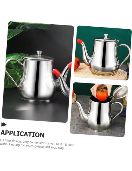 Contenedor de Aceite de Acero Inoxidable Garneck 550ml con Filtro