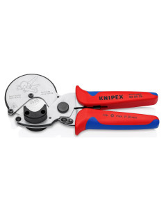 Cortador de Tubos KNIPEX 90 25 25, 21 cm, Manual, Rojo/Azul
