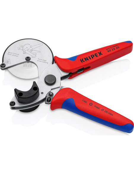 Cortador de Tubos KNIPEX 90 25 25, 21 cm, Manual, Rojo/Azul