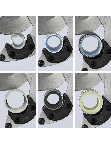 Cortador de Tubos KNIPEX 90 25 25, 21 cm, Manual, Rojo/Azul