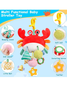 Juguete Colgante para Silla de Auto y Cochecito Bebé Cangrejo 2