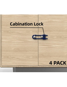 4 Cerraduras de Armario Deslizantes a Prueba de Niños ABS Azul 2