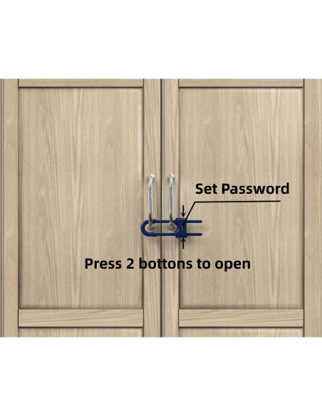 4 Cerraduras de Armario Deslizantes a Prueba de Niños ABS Azul