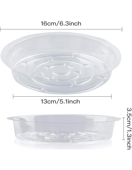 Plato para Plantas Rocutus 15.24 cm - Paquete de 20 Bandejas de Goteo