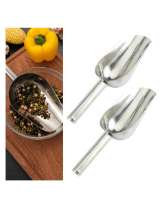 2 Cucharones de Hielo de Acero Inoxidable Saycker 20cm