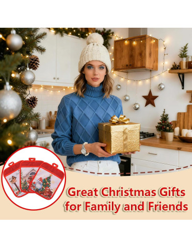 15 Soportes para Ollas de Navidad FOFOWHAT 18x23 cm Rojos