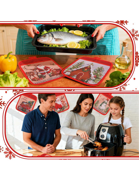 15 Soportes para Ollas de Navidad FOFOWHAT 18x23 cm Rojos