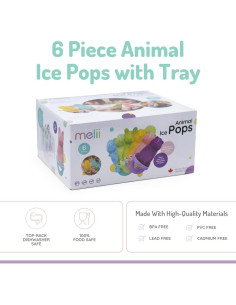 Set de 6 Paletas de Hielo de Animales Melii con Bandeja 2