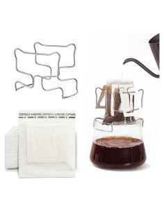 Soporte de Goteo para Café SanSLicoo + 50 Bolsas Filtro