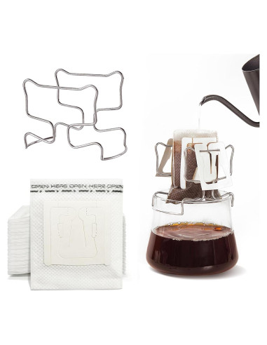Soporte de Goteo para Café SanSLicoo + 50 Bolsas Filtro