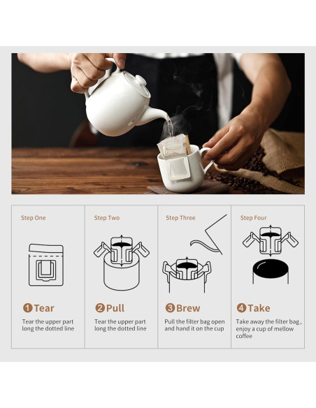 Soporte de Goteo para Café SanSLicoo + 50 Bolsas Filtro