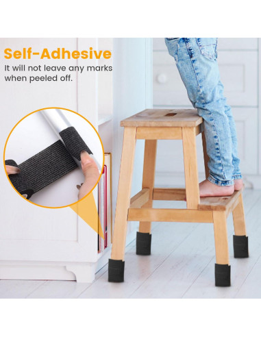 10 Rollos Protectores de Suelo Autoadhesivos Sekonow 148FT Negro