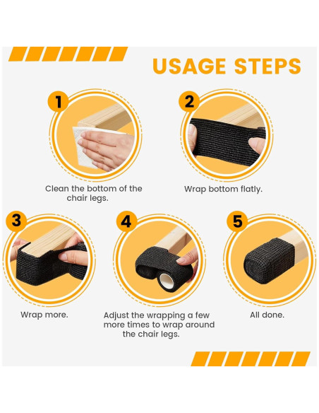 10 Rollos Protectores de Suelo Autoadhesivos Sekonow 148FT Negro