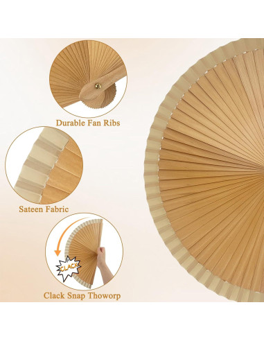 Abanico Plegable de Bambú YOLCAR 23cm - Decorativo y Práctico